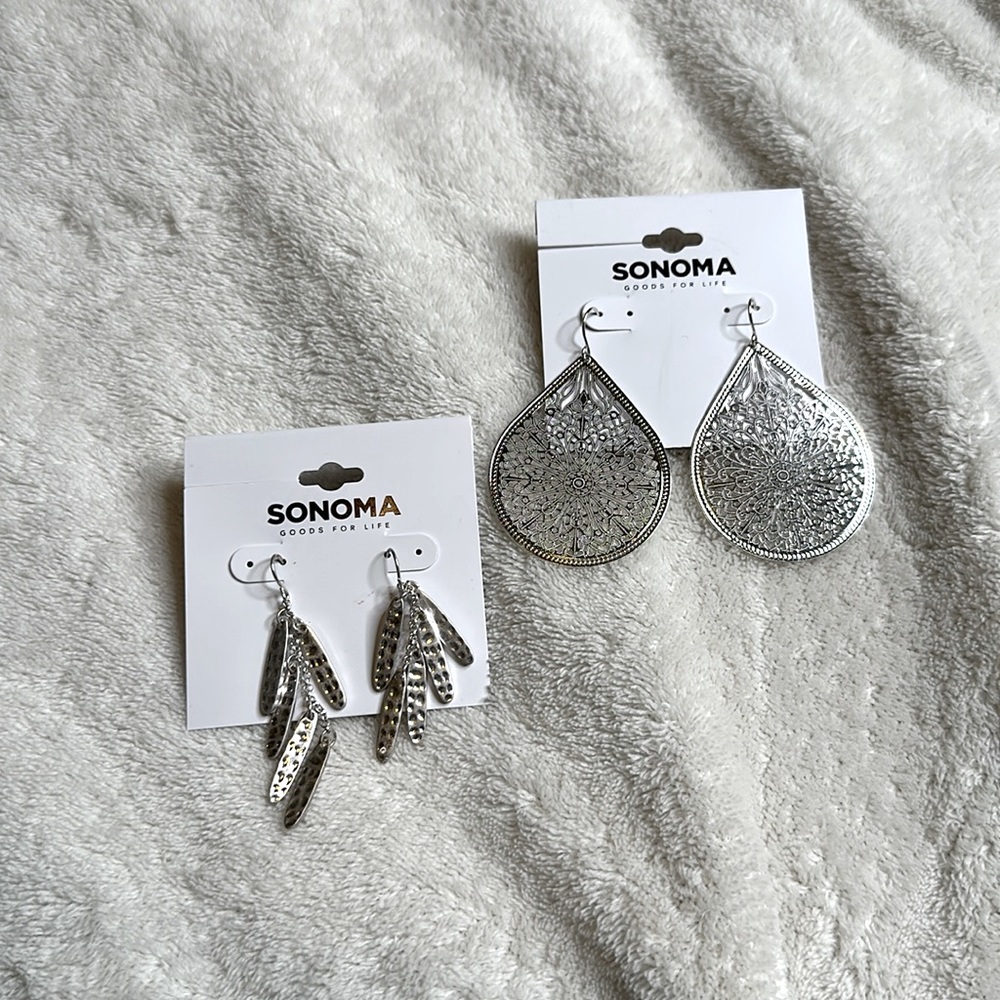 Sonoma 2 Set Of Silver Earrings 18$